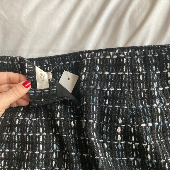 LOFT Outlet shimmer tweed straight skirt - Picture 6 of 9